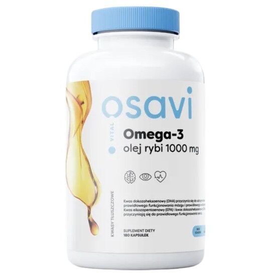 OSAVI Omega-3-kalaöljy, molekyylitislattu, 1000 mg, sitruunanmakuinen (180 pehmeää kapselia) – Viking Supplements
