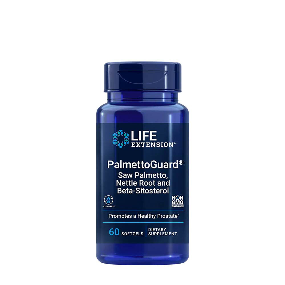 PalmettoGuard: sahapalmu ja nokkosenjuuri, sisältää beeta-sitosterolia – 60 pehmeää kapselia – Viking Supplements