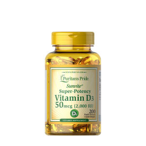 Puritans Pride D3-vitamiini 2000 IU (200 pehmeää kapselia) – Viking Supplements