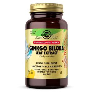 SOLGAR Ginkgo Biloba Leaf Extract (180 vcaps) - Viking Supplements