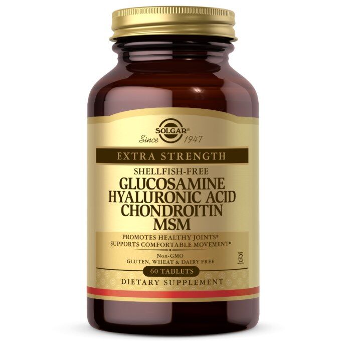 SOLGAR Glukosamin, hyaluronsyre, kondroitin og MSM (60 tabletter) billede