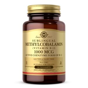 SOLGAR:n kielen alle otettava metyylikobalamiini (B12-vitamiini)