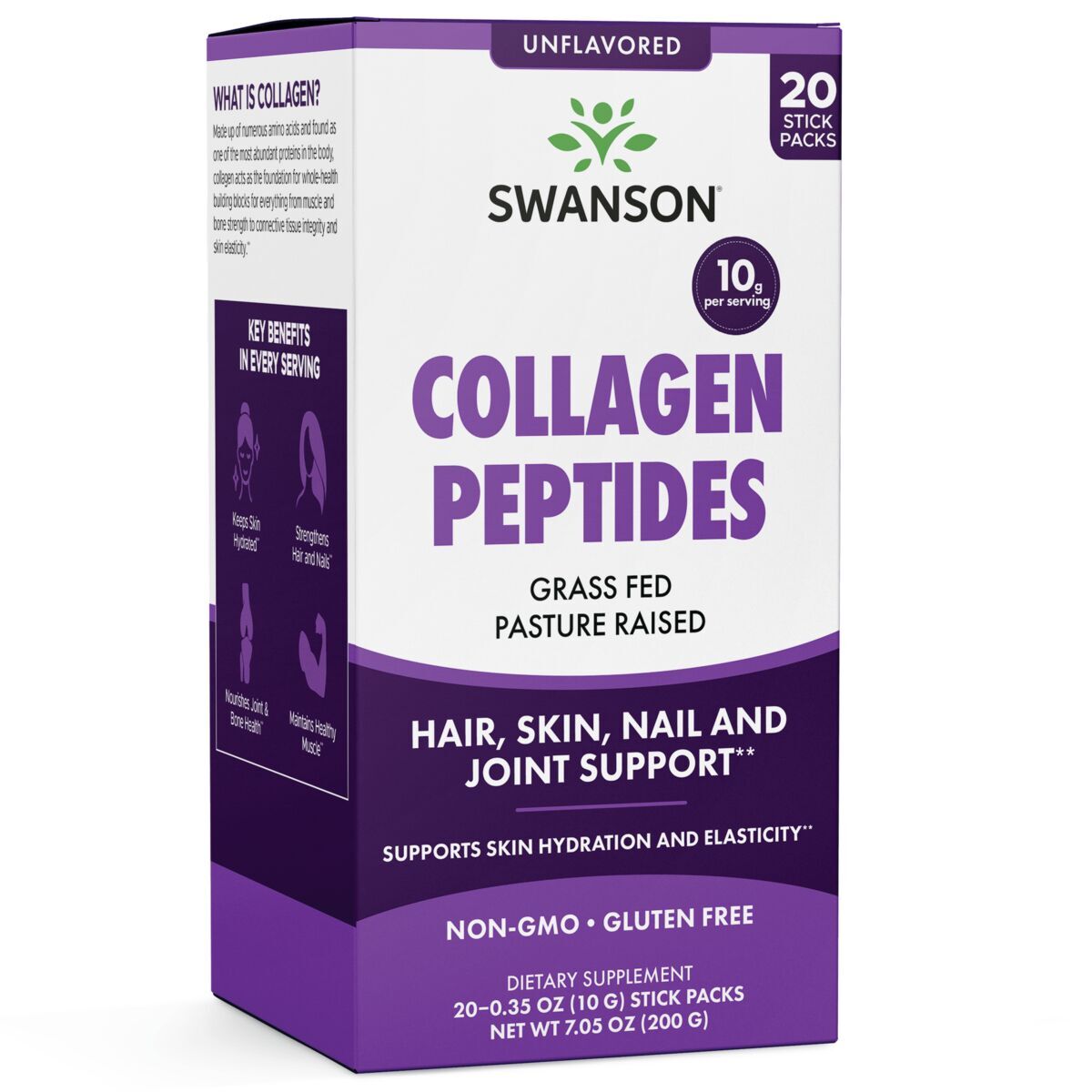 SWANSON Kollageenipeptidit – Kollageenipeptidit (20 pussia) – Viking Supplements