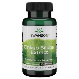 SWANSON Ginkgo Biloba -uute GinkgoSelect 60 mg 120 k - Viking Supplements