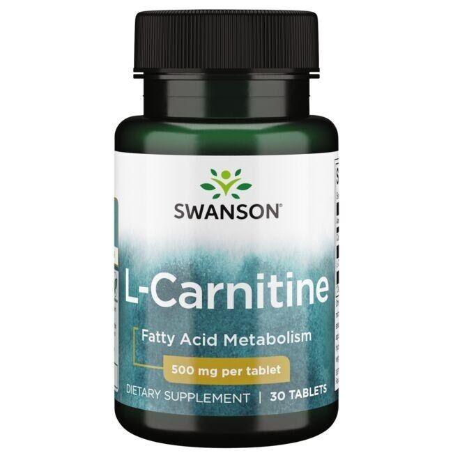 SWANSON L-karnitin 500 mg, 30 tabletter