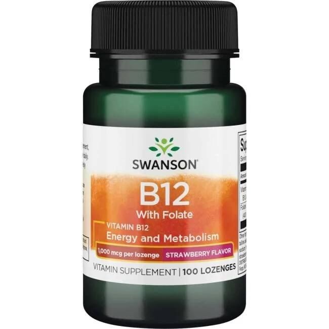SWANSON B12-vitamiini 1000 mcg, 100 imeskelytablettia – Viking Supplements