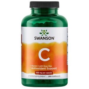 SWANSON C-vitamiini 500 + villiruusu 250 kapselia – Viking Supplements