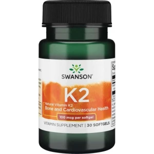 SWANSON Luonnollinen K2-vitamiini 100 mcg, 30 kapselia – Viking Supplements