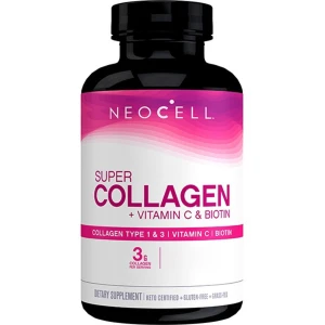 Super Collagen + C-vitamiini ja biotiini – 180 tablettia – Viking Supplements
