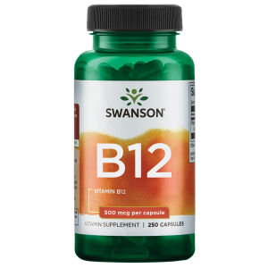Swanson B12-vitamiini 500 mcg, 250 kapselia – Viking Supplements