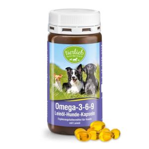 TIERLIEB Omega-3-6-9 -pellavaöljykapselit koirille (180 kapselia) – Viking Supplements