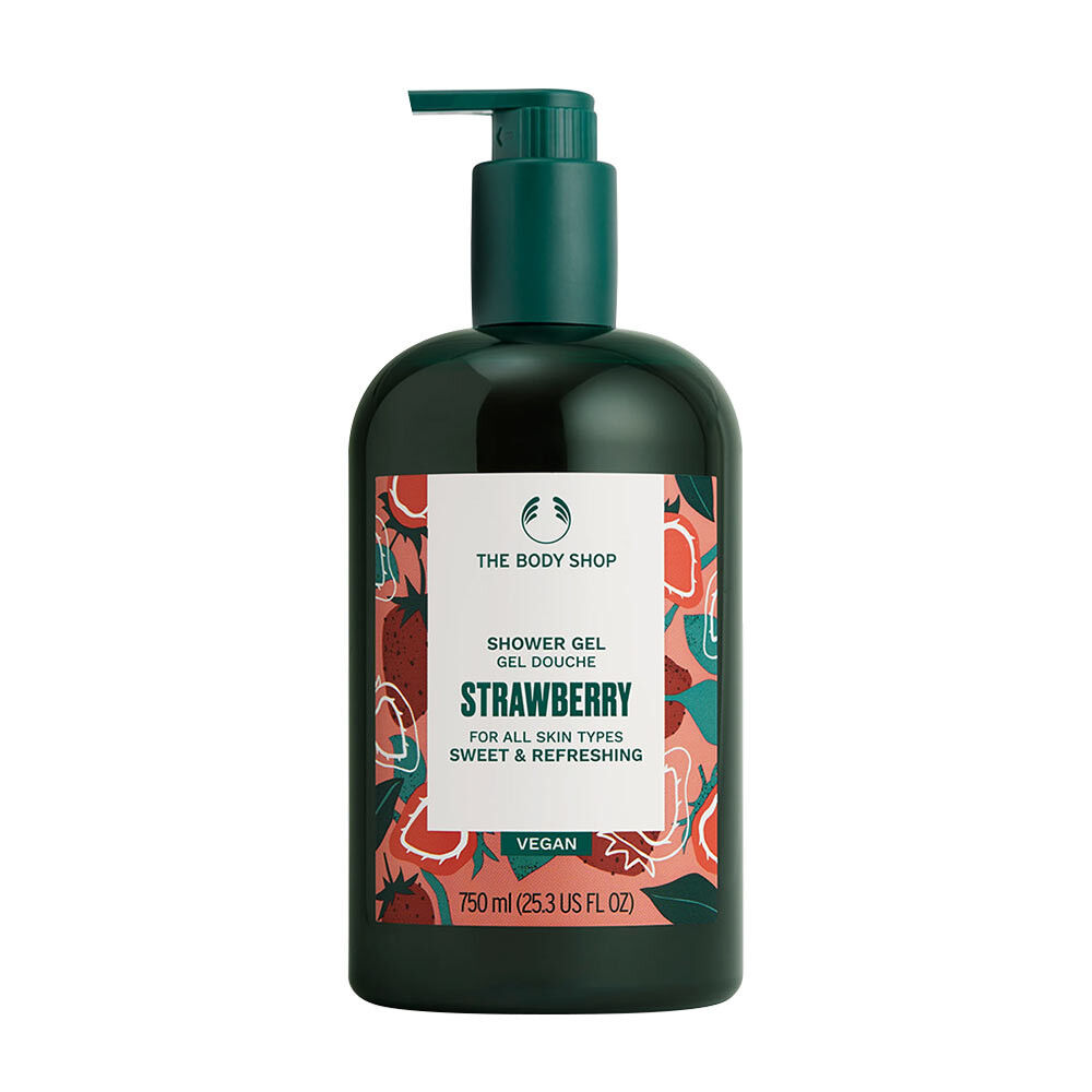 The Body Shopin vegaaninen mansikkasuihkugeeli (750 ml) – Viking Supplements