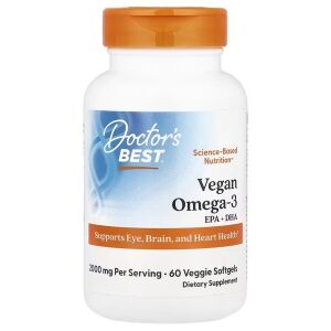 Vegaaninen omega-3 EPA + DHA – 60 kasvisperäistä pehmeää kapselia – Viking Supplements