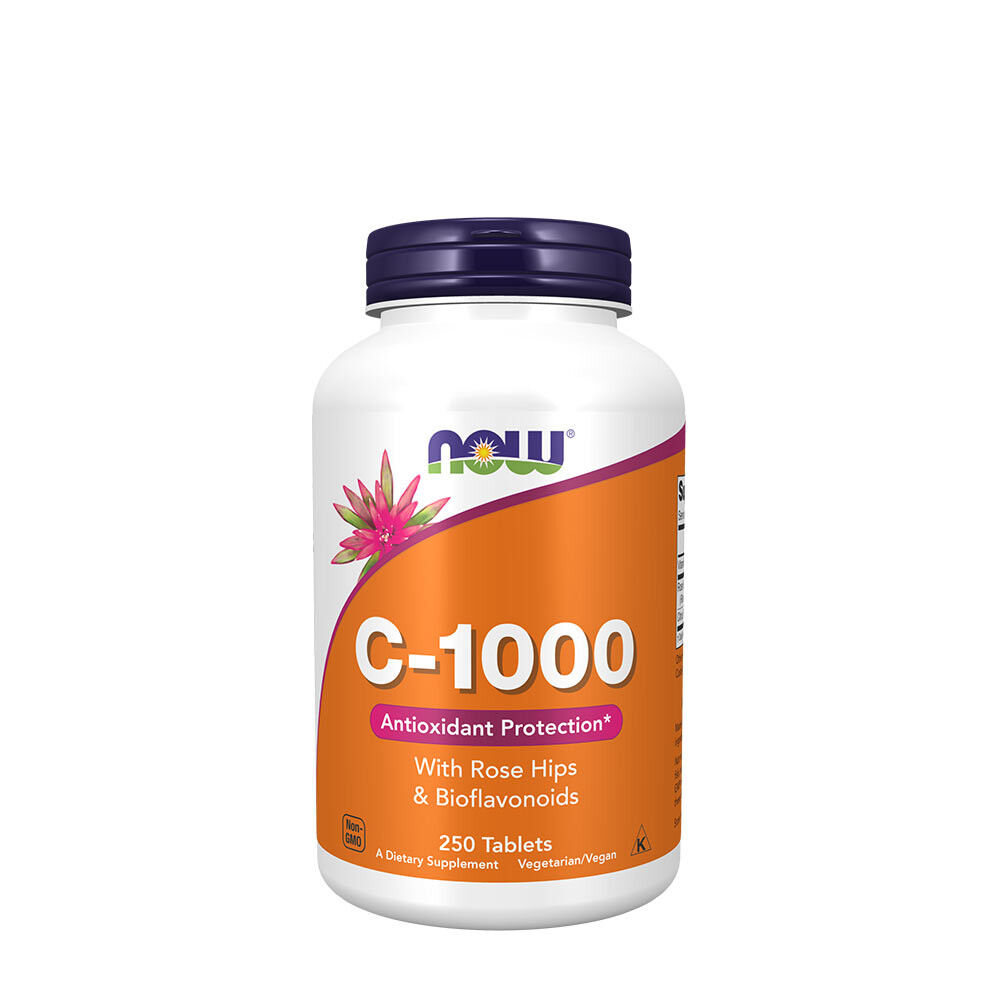 C-vitamiini-1000, ruusunmarjoilla ja bioflavonoideilla – 250 tablettia – Viking Supplements