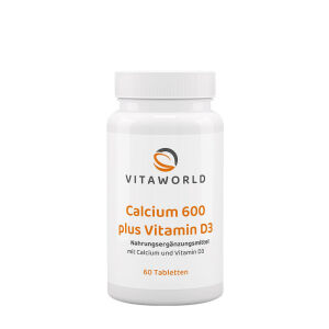 Vitaworld Calcium 600 plus vitamin D3 (60 Tablets) - Viking Supplements