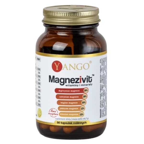 Yango - Magnezivit magnesium og mineraler 90 kapsler